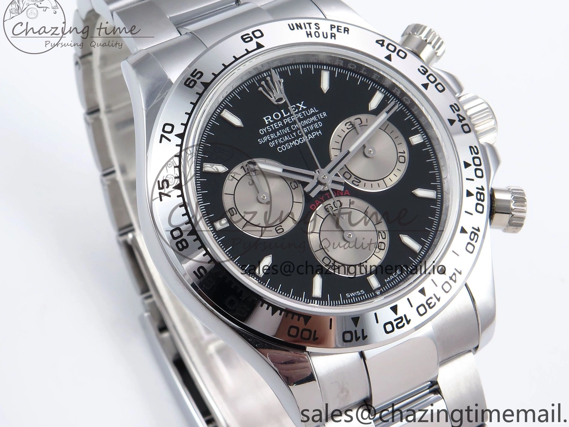 SS Best Daytona Weight） (Gain QF V6 Edition on SH4131 Silver 1:1 Black 126509 Bracelet Dial 0505